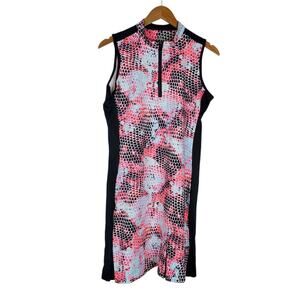 Tail Activewear Golf Tennis Pickleball Dress Sz M Quarter Zip Sleeveless Pockets